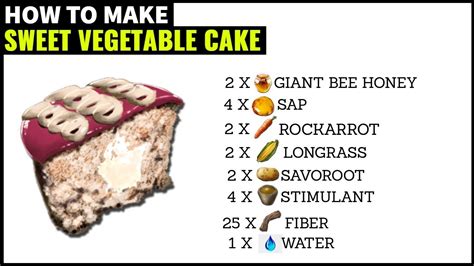 how to make veggie cakes ark|veggie cake recipe ark survival.